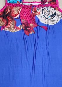 Blue floral night gown