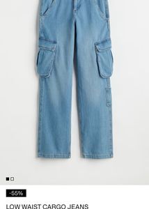 H&M Low Waist Cargo Jeans
