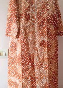 Bandhani Orange Kurti