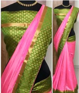 Beautiful Sana Silk Saree With Stitched Blouse