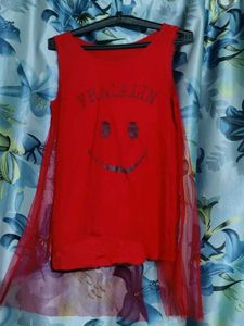 Red Graphic Tank Top