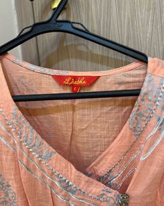 Elegant Peach Printed Kurta