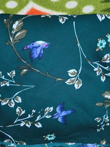 Berrylush Green &amp; Off White Floral Print MaxiDress