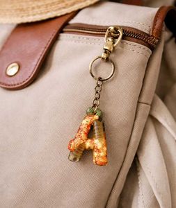Letter A Resin Keychain