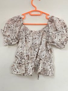 Floral Ruffled Top