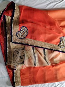 Embroidered Sari Fabric