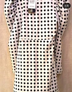 Polka Dots Black &amp; White Dress