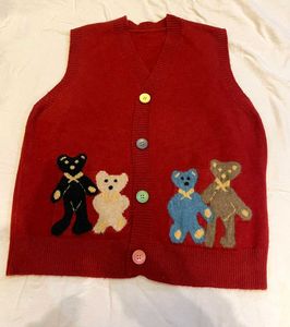 cute pintersty Teddy Bear Knit Vest