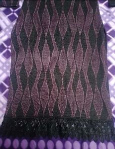 Black &amp; purple winter kurti