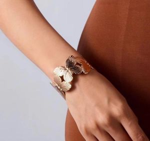 Gold Floral Statement Bracelet