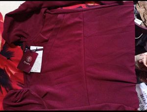Burgundy Bodycon Midi Dress