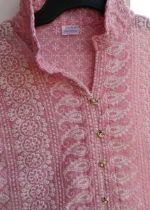 Baby Pink Chikankari Top