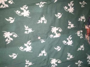 Green Floral Print Top