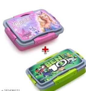 Barbie & Ben 10 Lunch Boxes - Set of 2