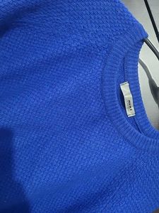 Branded Almost new -Blue Self design Sweater.
