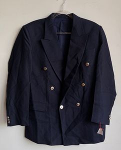 Double-Breasted Navy Blazer