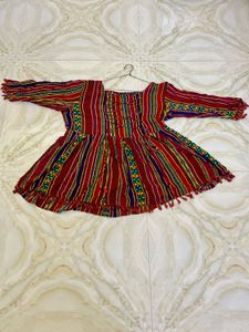 Maroon colour designer Pumpum Short Kurti