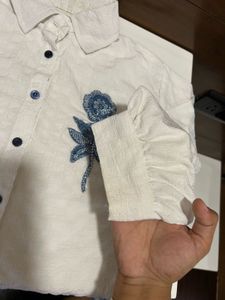 Embroidered White Shirt