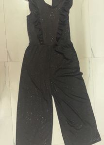 Cute Black Ruffle Jumpsuit
