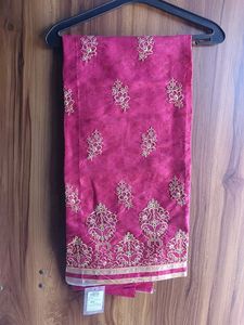Elegant Pink Embroidered Kurta Fabric