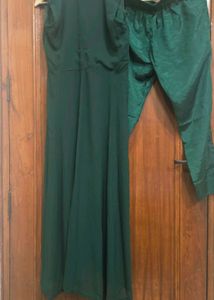Festive  Green Kurta And Lower