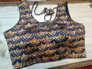 Sleeveless Blue Blouse