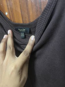 Massimo Dutti Scoop Neck Sleeveless Top