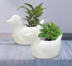 Duck-Shaped Flower Pot
