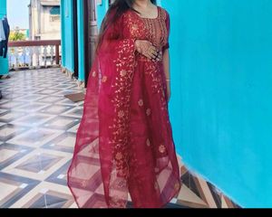 💥🎀Red Kurti Set🎀💥