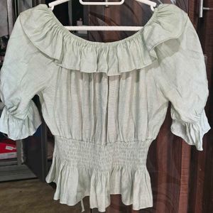 Ruffled Off-Shoulder Top