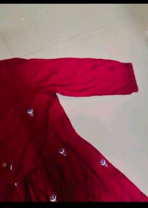 MAX Beautiful Embroidered Red Tunic