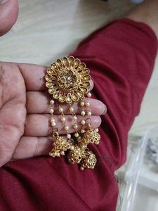 Golden Jhumka Earrings