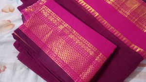 New Chettinad Cotton Saree With 1m Blouse Pc