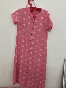 Pink Patterned Kurti