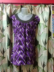 Purple Patterned Top
