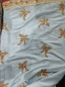 Elegant Embroidered Saree