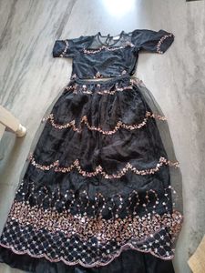 Black Sequined Lehenga Choli