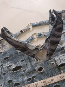 Trendy Korean Top Ripped