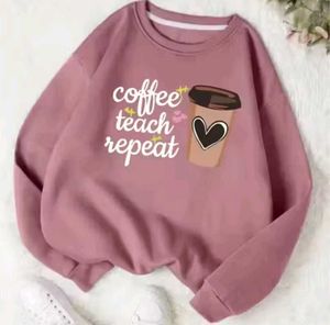 Cute Coffee Teach Repeat Sweatshirt
