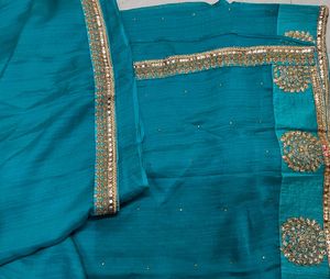 Teal Embellished Saree