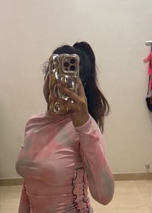 Pink Tie-Dye Long Sleeve Top