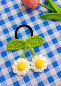 Crochet Cherry Hair Tie