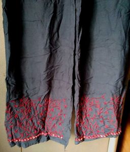 Elegant Red Kurta With A Palazzo Set