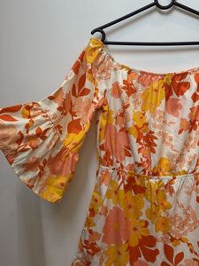 Floral Off-Shoulder Mini Dress