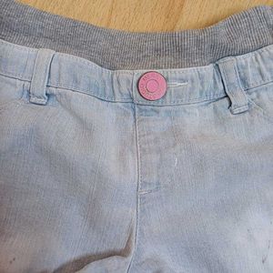 Cute Denim &amp; Lace Baby Shorts (age 5 to 7.5 yrs)