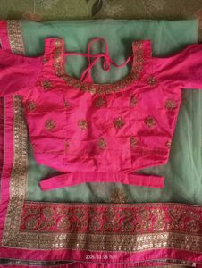 Pink And Orange Lehenga Choli