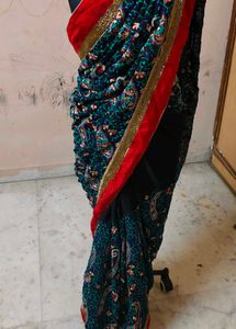 fully thread 🧵 embroidery 🪡 black 🖤 saree 🔥