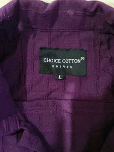 Choice Cotton Purple Shirt