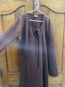 Elegant Brown Maxi Dress