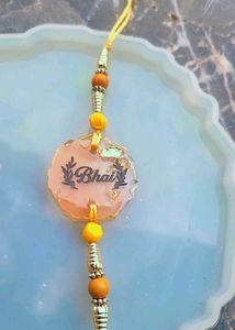 Ganesh Rakhi - Turquoise &amp; Gold
